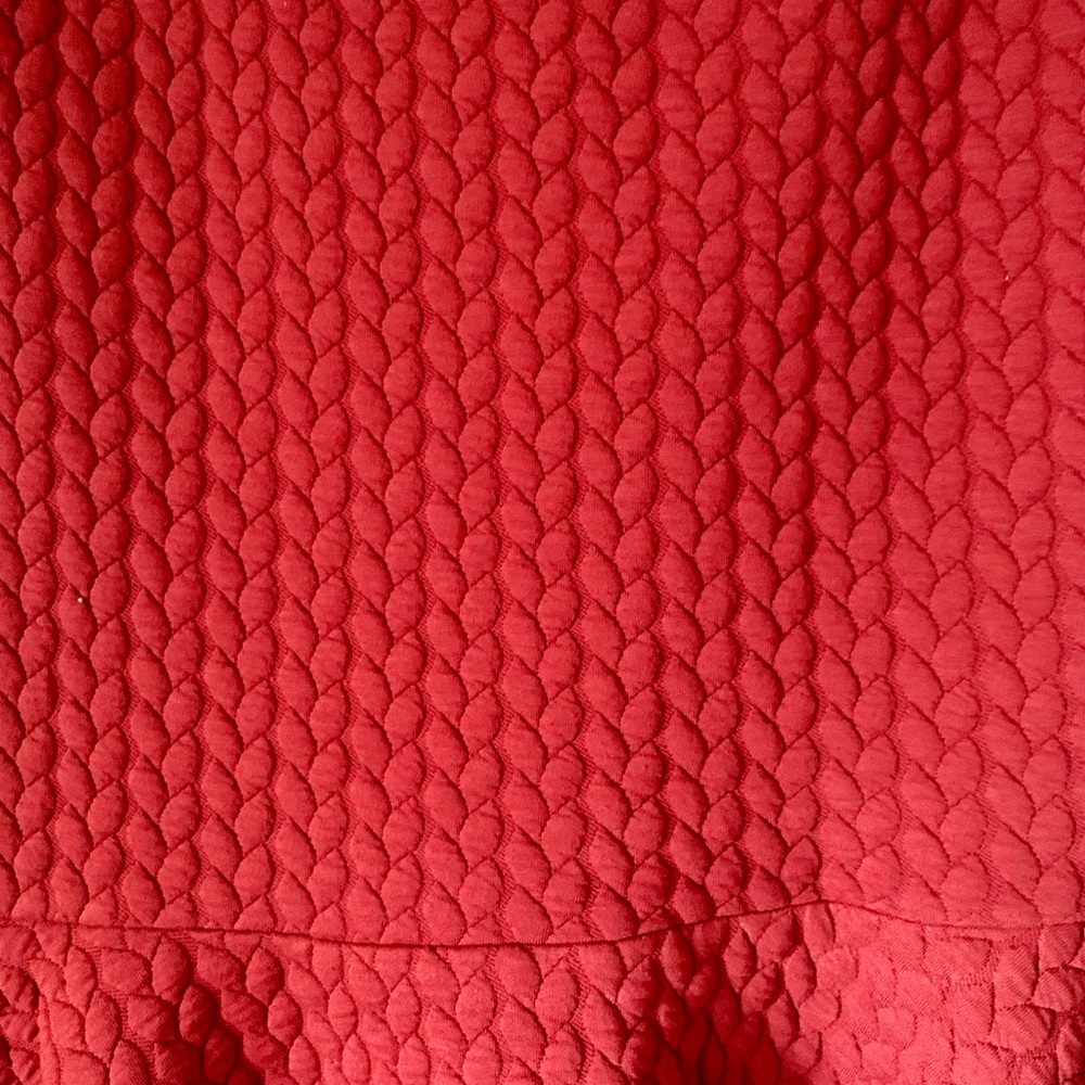 Sharagano Red Quilted Skirt Size 10 - Picture 5 of 10